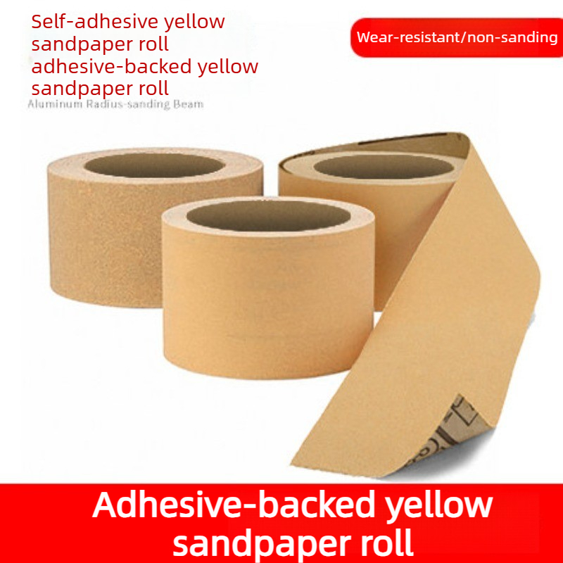 Woodworking Glue - Rouleau de papier abrasif auto-adhésif jaune